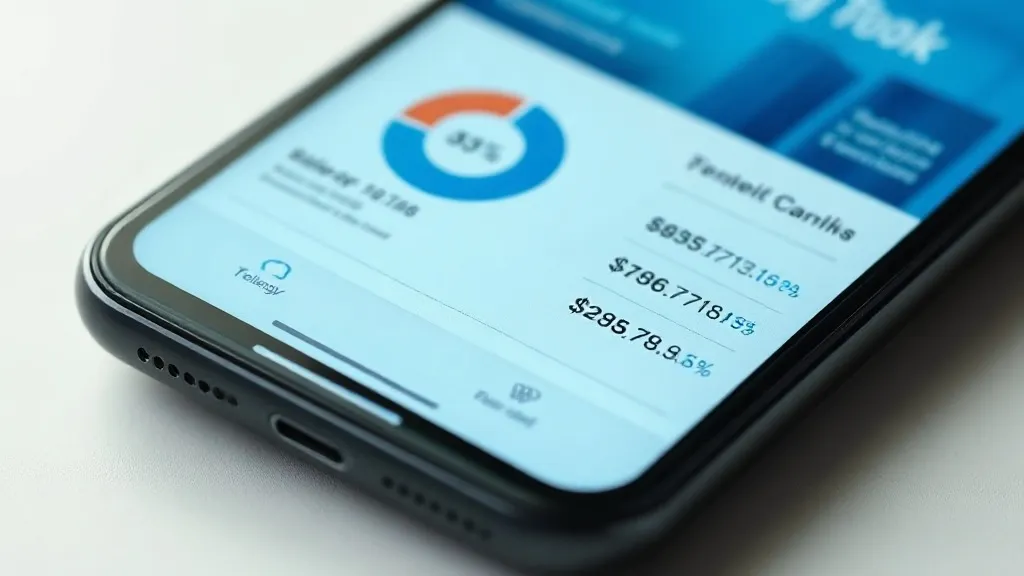 A close up of a smartphone screen displaying a sleek mobile